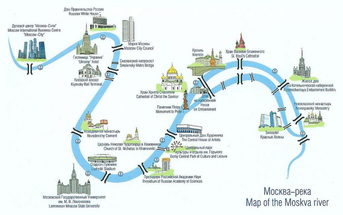 Река Москва на карте