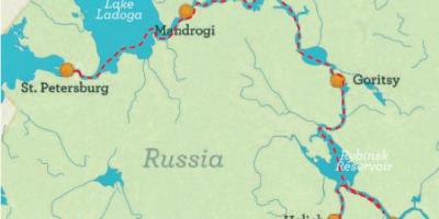 Карта Санкт-Петербурга в Москву круиз