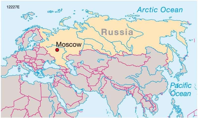 Москва на карте России
