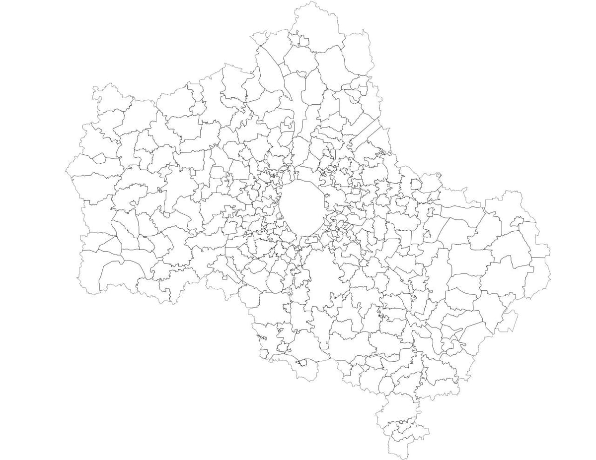 Москва муниципалитеты карте