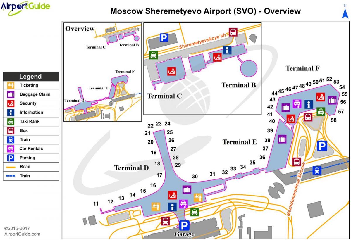 Шереметьево терминал карта