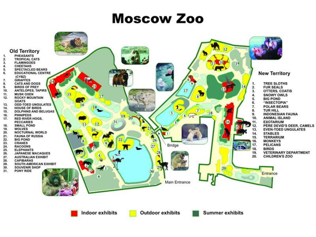 карта Московского зоопарка