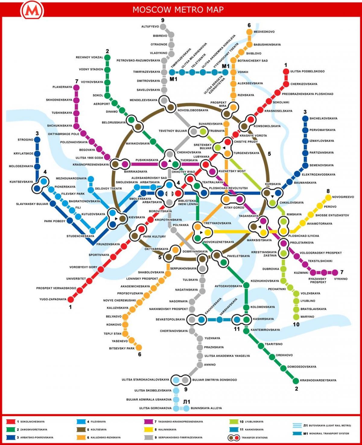 карта метро Москвы