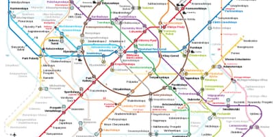 Метро карта Москвы