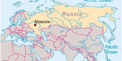 Москва на карте России