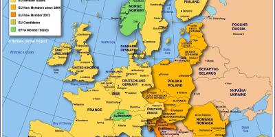 Москва на карте Европы